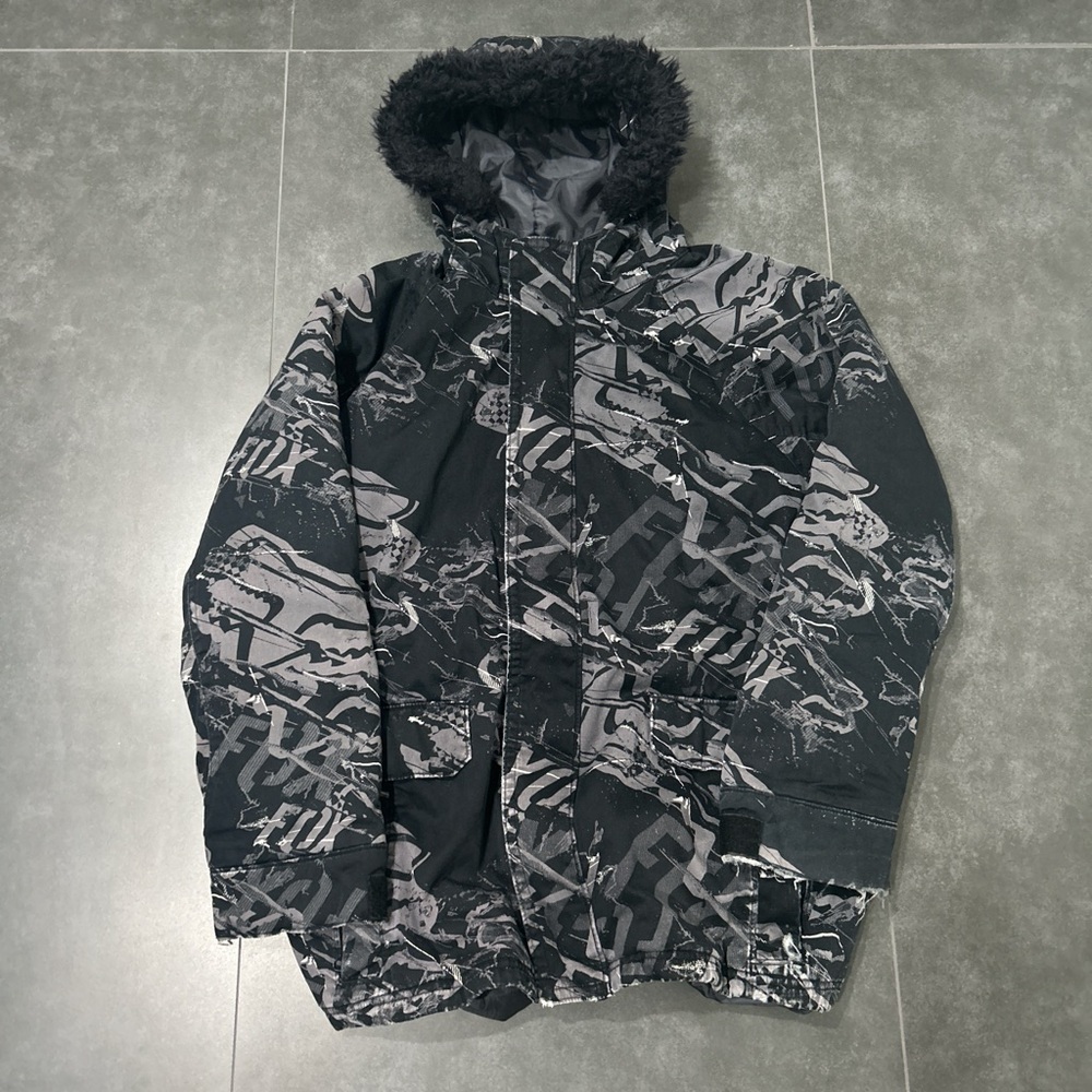Y2K Fox Fur Lined Coat